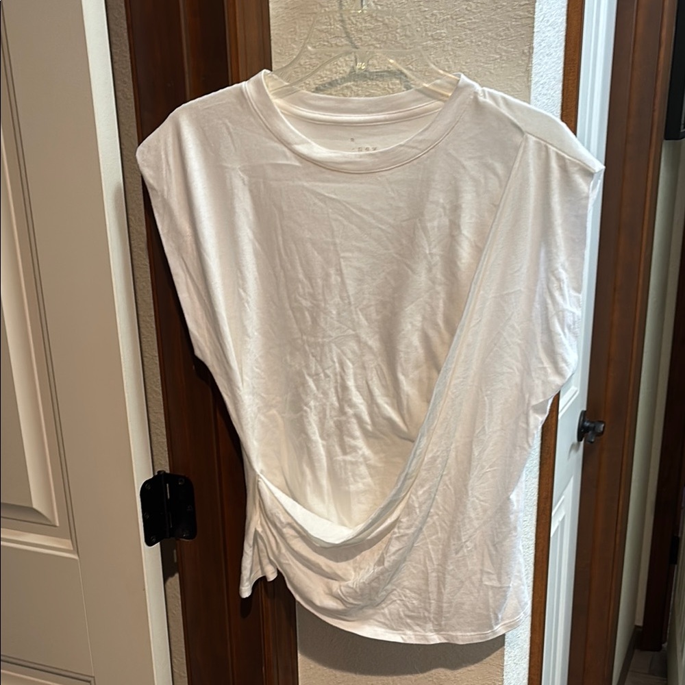 a new day Classic White Short Sleeve Top